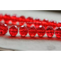 Perles de verre cristal rouge Edge 4-12 mm